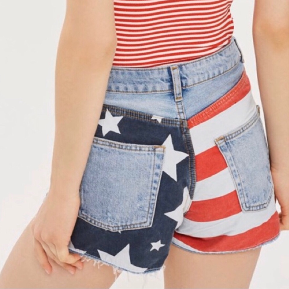 Topshop Moto Jean Mom Shorts Size 12